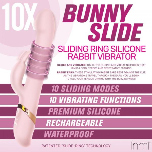 Inmi Bunny Slide Sliding Ring Rabbit Vibrator