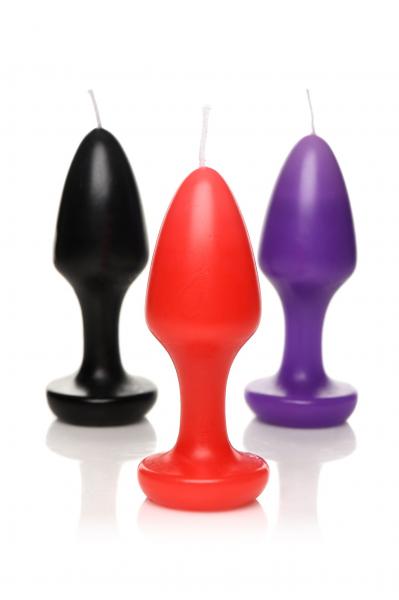 Master Series Kink Inferno Drip Candles Black Purple Red